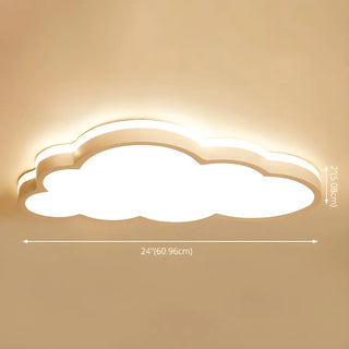 ZOWALA - Kids Cloud Dimmable Acrylic Flush Mount Light Image - 9