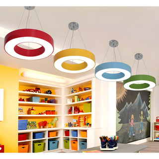 Colorful Circular Pendant Light for Playroom Kids Room Zawala Image - 1
