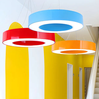 Colorful Circular Pendant Light for Playroom Kids Room Zawala Image - 6