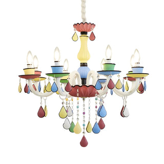 ZOWALA - Candelabra Crystal Living Room Colorful Kids Chandelier Image - 11
