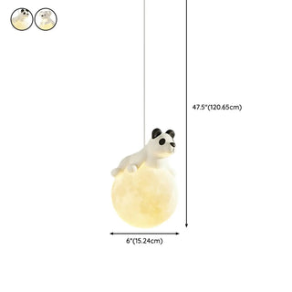 Cute Bear White Acrylic Children Room Pendant Light Zawala #size