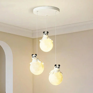 Cute Bear White Acrylic Children Room Pendant Light Zawala Image - 2