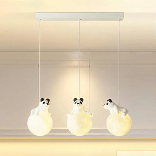 Cute Bear White Acrylic Children Room Pendant Light Zawala Image - 4