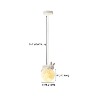 ZOWALA - Cute Bear Globe Kids Children Room Pendant Light #size