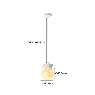 ZOWALA - Cute Bear Globe Kids Children Room Pendant Light Image - 13