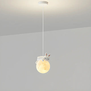 ZOWALA - Cute Bear Globe Kids Children Room Pendant Light Image - 6