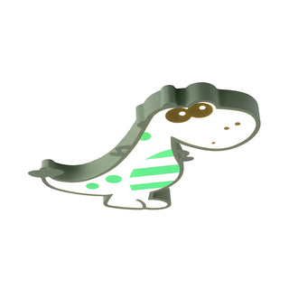 ZOWALA - Kids Bedroom Cute Pink Dinosaur LED Flush Mount Light Image - 7