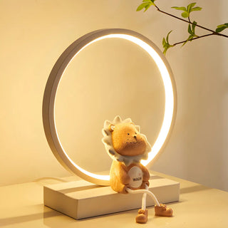 Simple Angel Design Circular LED  Night Table Lamp Zawala Image - 1