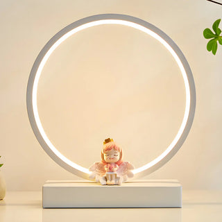 Simple Angel Design Circular LED  Night Table Lamp Zawala Image - 10