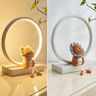 Simple Angel Design Circular LED  Night Table Lamp Zawala Image - 11