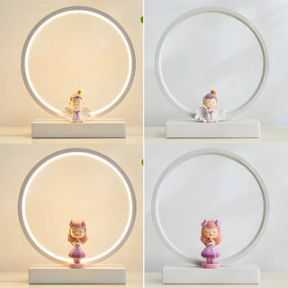 Simple Angel Design Circular LED  Night Table Lamp Zawala Image - 13