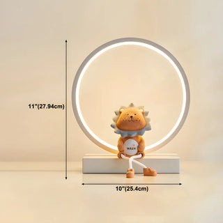 Simple Angel Design Circular LED  Night Table Lamp Zawala #size