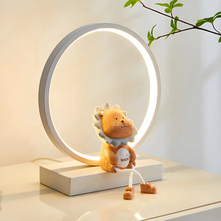 Simple Angel Design Circular LED  Night Table Lamp Zawala Image - 4