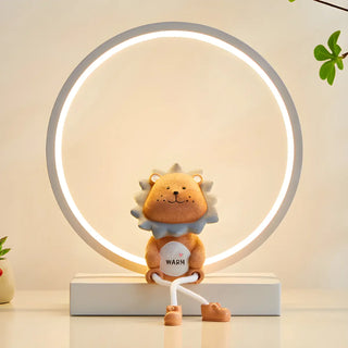 Simple Angel Design Circular LED  Night Table Lamp Zawala Image - 7