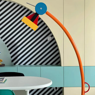 Artistic Rotating Cone Rainbow Arch Metal Floor Lamp Zawala Image - 7