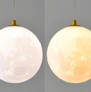 ZOWALA - Kids 1 Light Gold Globe Metal Bedroom Pendant Light Image - 10