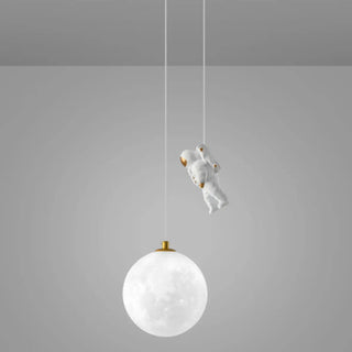 ZOWALA - Kids 1 Light Gold Globe Metal Bedroom Pendant Light Image - 15