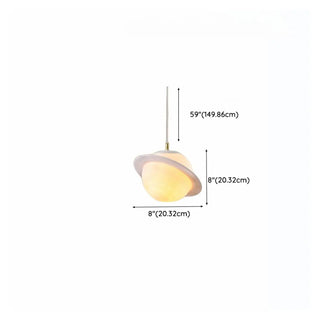 ZOWALA - Kids 1 Light Gold Globe Metal Bedroom Pendant Light Image - 17