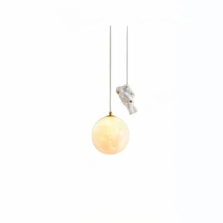ZOWALA - Kids 1 Light Gold Globe Metal Bedroom Pendant Light Image - 7