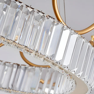 ZOWALA - Crown Crystal Ring Gold Adjustable Kids Room Chandelier Image - 12