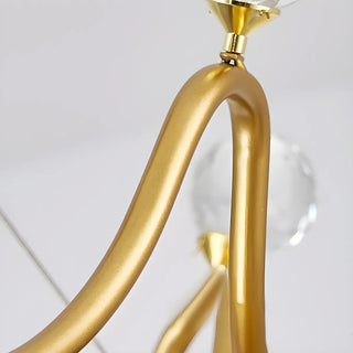 ZOWALA - Crown Crystal Ring Gold Adjustable Kids Room Chandelier Image - 14