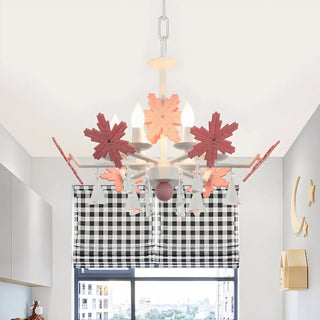 ZOWALA - Snowflake Candle Crystal Metal Kids Room Grey Chandelier Image - 27