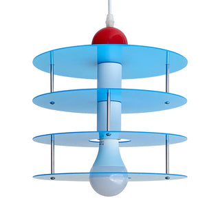 ZOWALA - Playful Layered Disc Acrylic Blue Kids Room Pendant Light Image - 10
