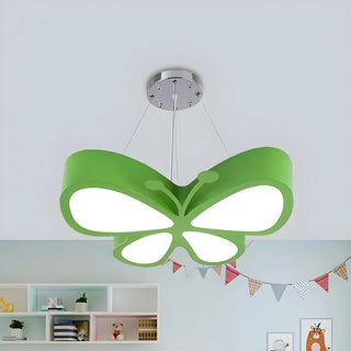 ZOWALA - Butterfly Acrylic Kids Room Yellow Medium LED Chandelier Image - 4