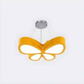 ZOWALA - Butterfly Acrylic Kids Room Yellow Medium LED Chandelier Image - 6