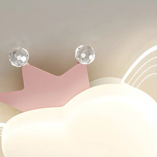 Kids Adorable Pink Airplane Resin LED Flush Mount Light Zawala Image - 8