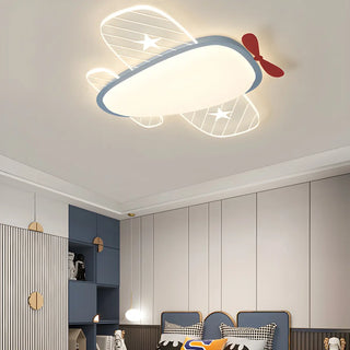 ZOWALA - Kids Bedroom Airplane LED Flush Mount Ceiling Fixture Image - 1