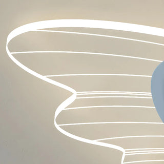 ZOWALA - Kids Bedroom Airplane LED Flush Mount Ceiling Fixture Image - 14