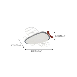 ZOWALA - Kids Bedroom Airplane LED Flush Mount Ceiling Fixture Image - 17
