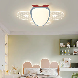 ZOWALA - Kids Bedroom Airplane LED Flush Mount Ceiling Fixture Image - 2