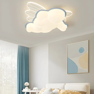 ZOWALA - Kids Bedroom Airplane LED Flush Mount Ceiling Fixture Image - 3