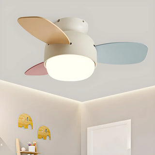 Kids Room Mini Colorful 3 Blade Ceiling Fan With Light Zawala Image - 1