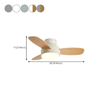 Kids Room Mini Colorful 3 Blade Ceiling Fan With Light Zawala #size