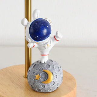Chic Moon Globe Wooden Bedside Lamp with Rocker Switch Zawala Image - 16