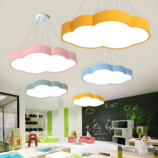 ZOWALA - Modern Cloud Pendant Light for Kids Room, Colorful Image - 1