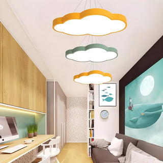 ZOWALA - Modern Cloud Pendant Light for Kids Room, Colorful Image - 2