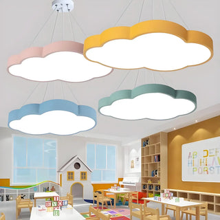 ZOWALA - Modern Cloud Pendant Light for Kids Room, Colorful Image - 3