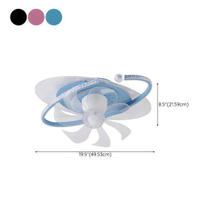Kids Room Exquisite Oval Galaxy Ceiling Fan with Light Zawala #size