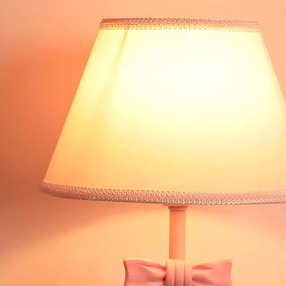 ZOWALA - Pink Bowknot Metal Fabric Shade Kids Room Chandelier Image - 16