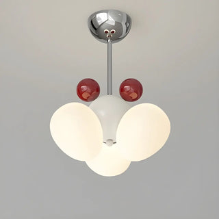 ZOWALA - Pink Crown Metal 3-Light Mini Kids Room Chandelier Image - 7