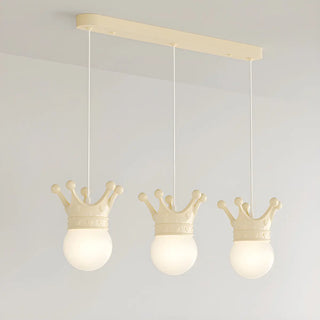 Modern Crown Resin Pendant Light for Bedroom Pink Mini Zawala Image - 11