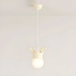 Modern Crown Resin Pendant Light for Bedroom Pink Mini Zawala Image - 7