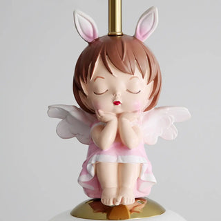 ZOWALA - Elegant Kids Room Pink Resin Cute Angel Pendant Light Image - 6