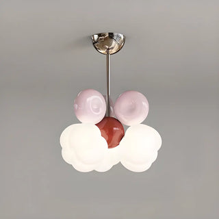 ZOWALA - Bowknot Resin Kids Room Pink Red Small LED Chandelier Image - 10