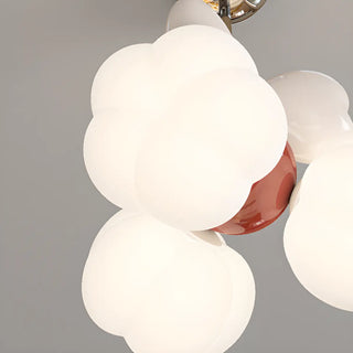 ZOWALA - Bowknot Resin Kids Room Pink Red Small LED Chandelier Image - 13