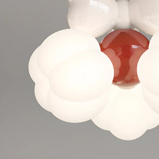 ZOWALA - Bowknot Resin Kids Room Pink Red Small LED Chandelier Image - 14